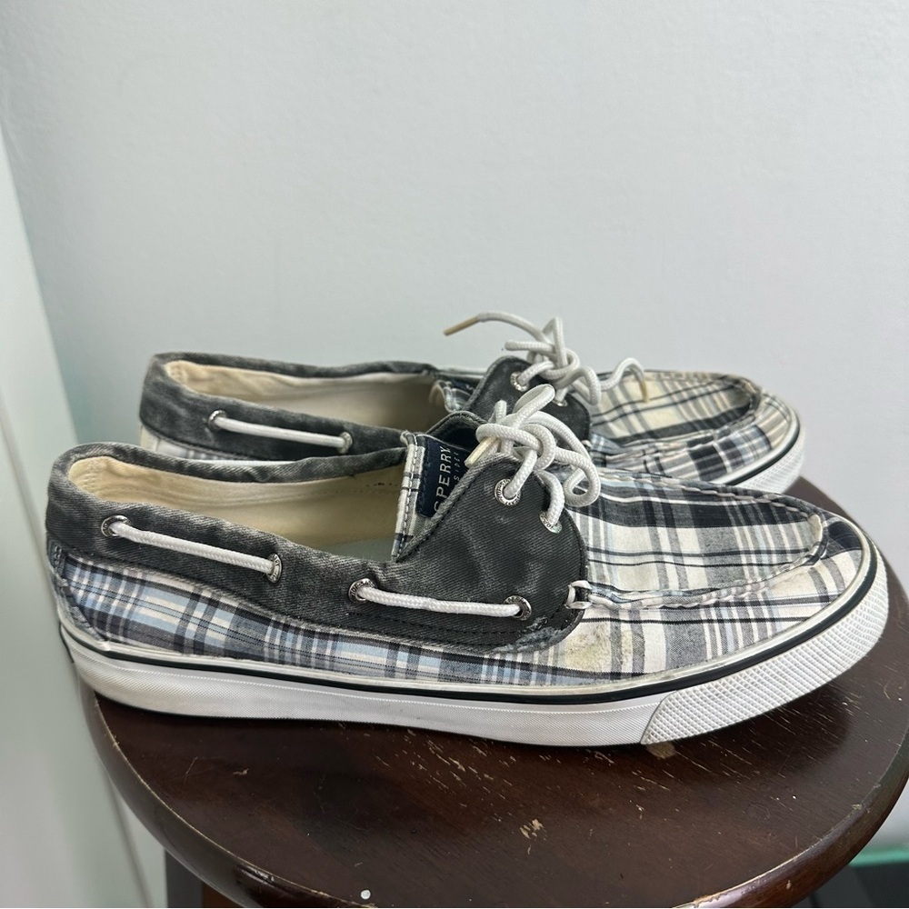Sperry Top-Sider Plaid Slip On Boat Shoes Size 10M